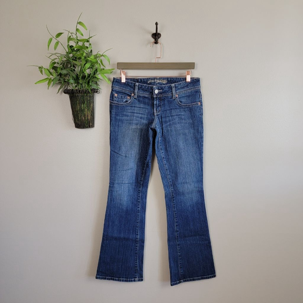 American Eagle Artist 90s Vintage Bootcut Low Rise Dark Wash AE 6 Jeans